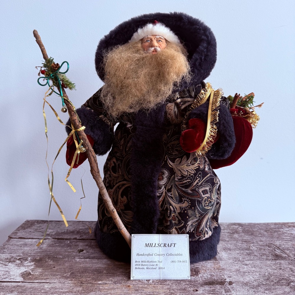 Millscraft Handcrafted Country Collectibles Santa Claus Figure‎ 1993